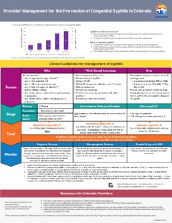 Provider Management for the Prevention of Congenital Syphilis in Colorado Infographic