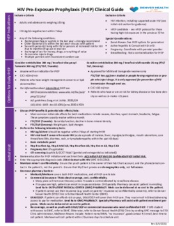 HIV Pre-Exposure Prophylaxis (PrEP) Clinical Guide